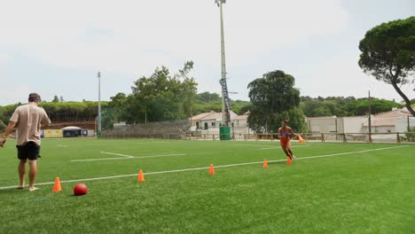 people doing sports on a field
