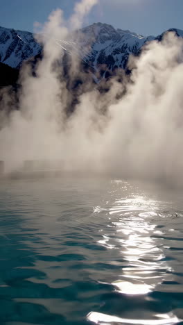mountain hot springs spa with steam