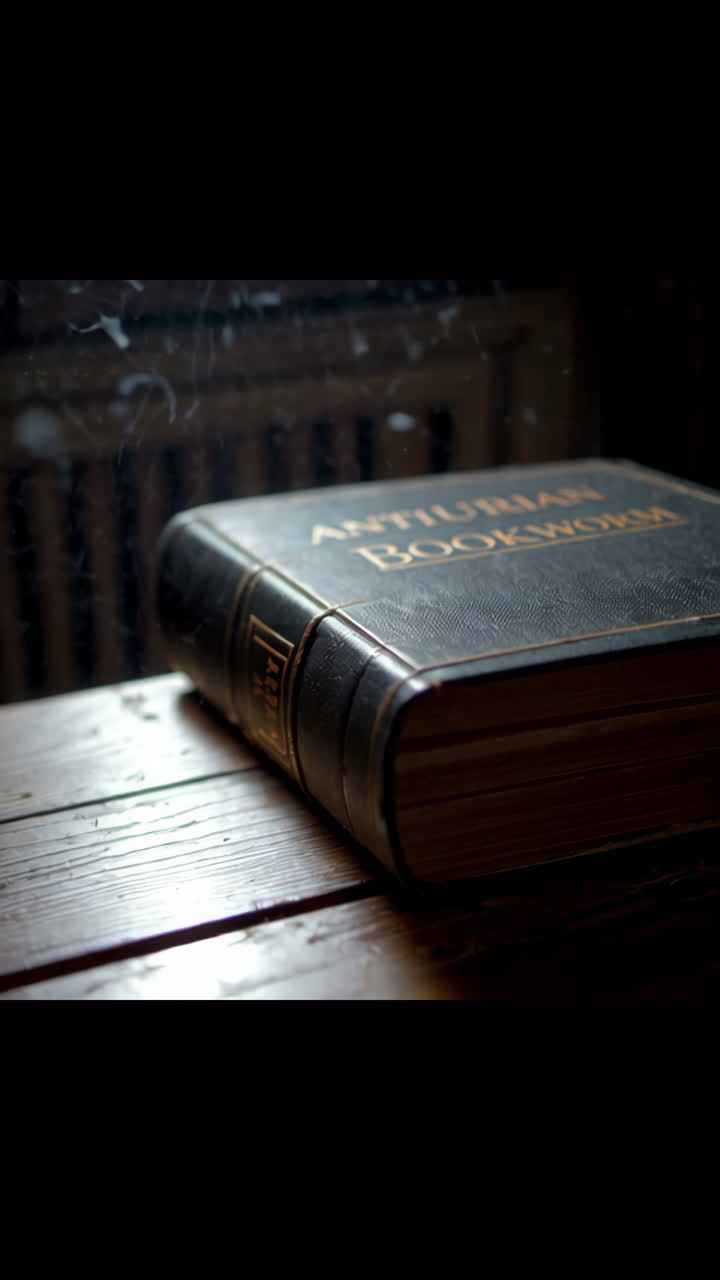 Antique Book on Wooden Table