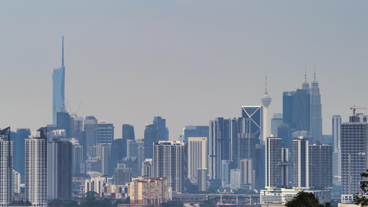 Kuala Lumpur Cityscape time lapse of busy city at day