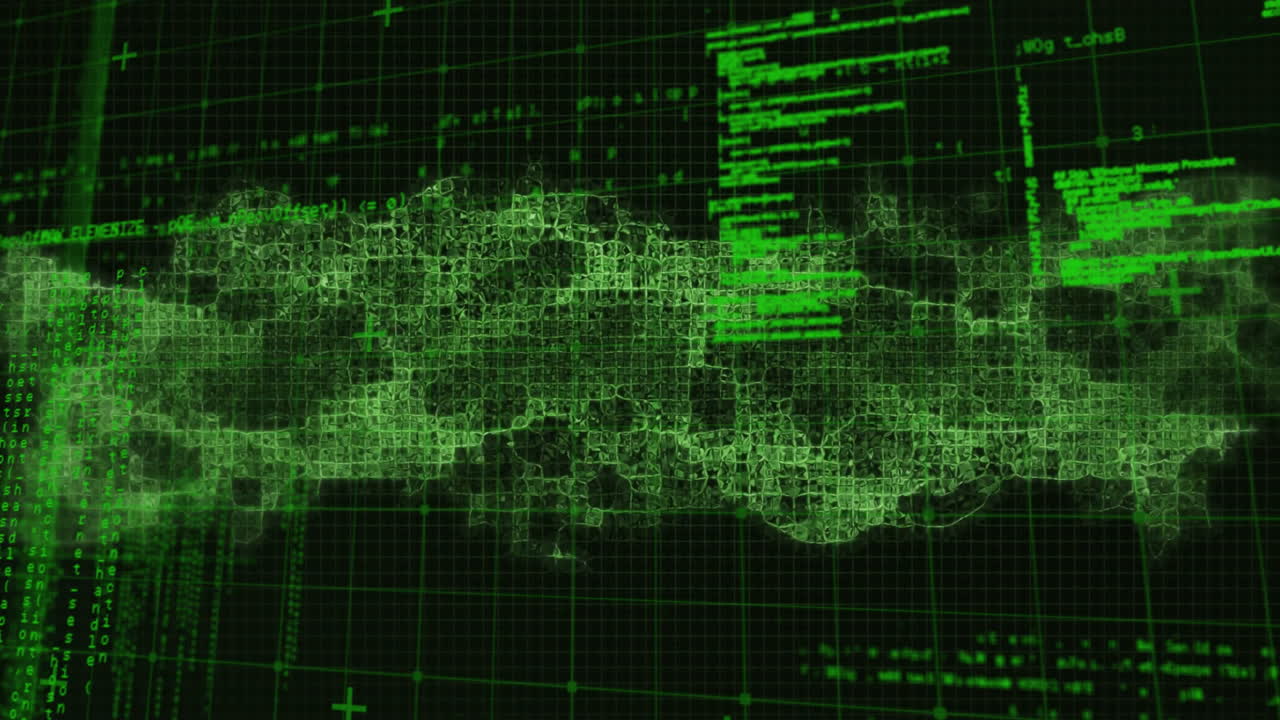 Animation of data processing over dna strand