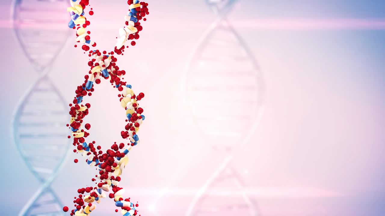 el genoma de la cadena de adn, la bioquímica en cámara lenta, la farmacia, los medicamentos.