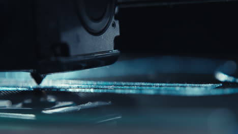 primer plano del proceso de impresión 3d