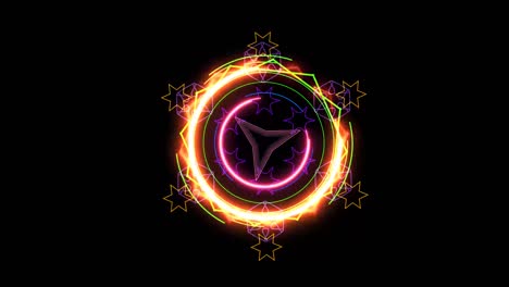 dodecagon fire power magic weapon pink color powerful around