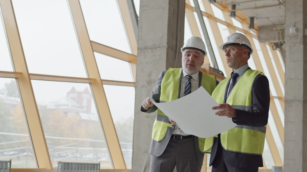 Caucasian Architects at Construction Site