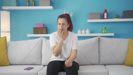 woman with fear and stress.