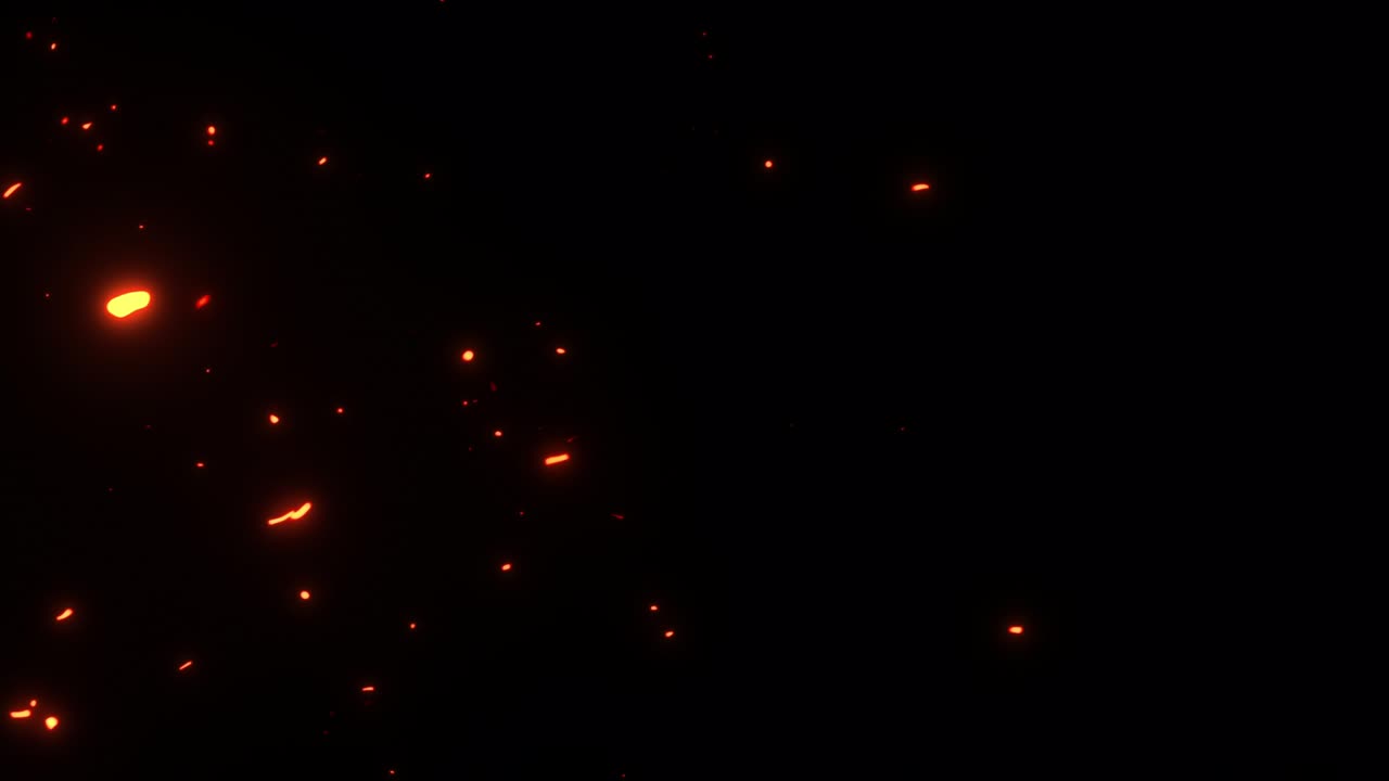 abstract bucle sin costuras chispas de ceniza de fuego que se elevan se pueden utilizar para la superposición de su proyecto. 4k 3d movimiento caótico de naranja ardiente brillante volando brasa quemando partículas de ceniza.