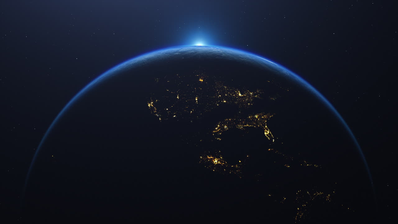 해가 뜨면 태양은 지구 뒤에서 떠오릅니다. 지구 위에서 해가 뜨면