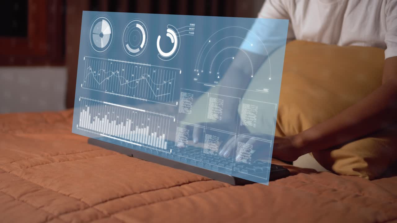 análisis de datos financieros concepto metawerse futurista estadísticas de ventas electrónicas pronóstico de resultados comerciales estudio de gráficos diagramas asesor financiero