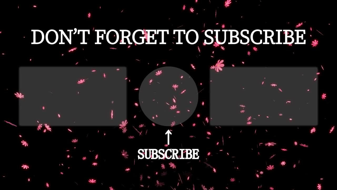 코스모스 꽃 입자 엔드 카드 엔딩 스크린 모션 그래픽