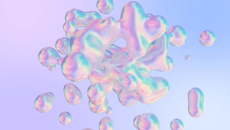 abstract holographic liquid shapes