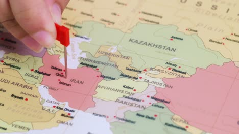 a detailed look at planning travel iran by pinpointing important locations a map