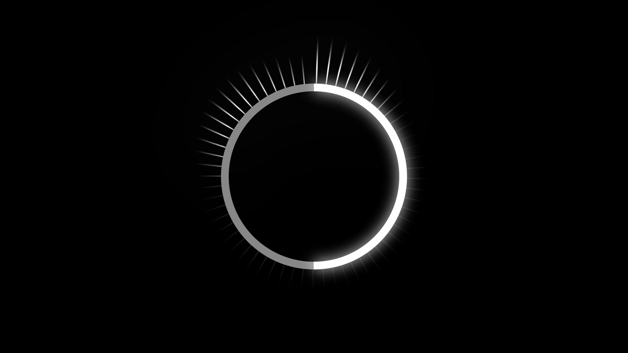 Abstract Circular Loading Animation with Glowing Radial Lines
