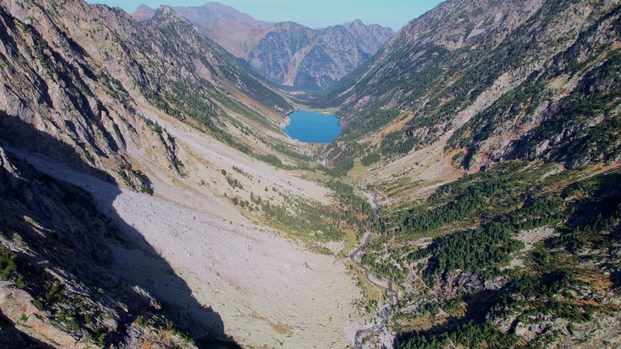 Tranquil Lake Gaube hike amid Pyrenees, scenic view, nature's embrace