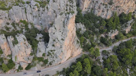 在西班牙馬洛卡島的薩卡洛布拉 (sa calobra),