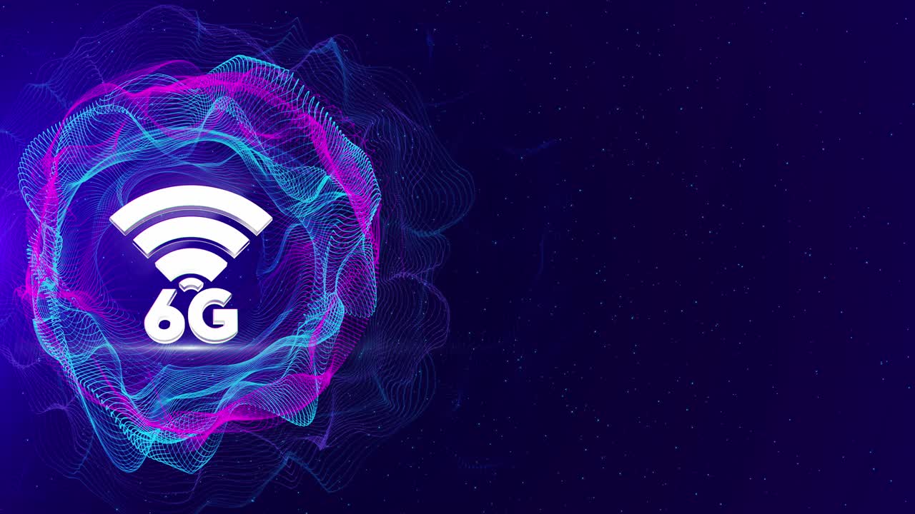 Animation of scope scanning with 6g modern communication network global technology computing and