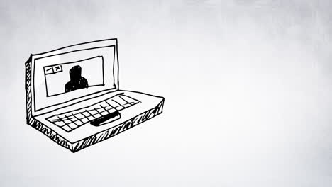 boceto de una computadora portátil