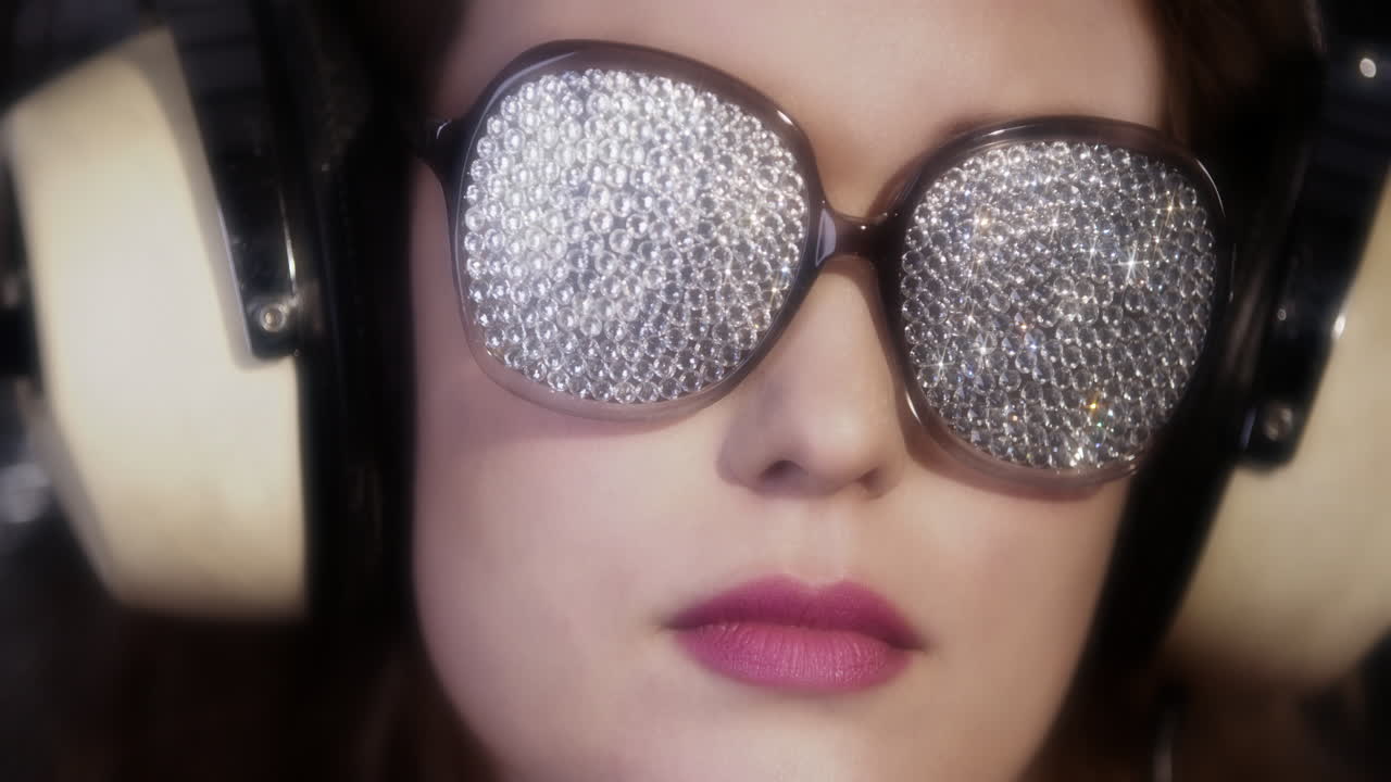 여자 디스코 안경 4k 00