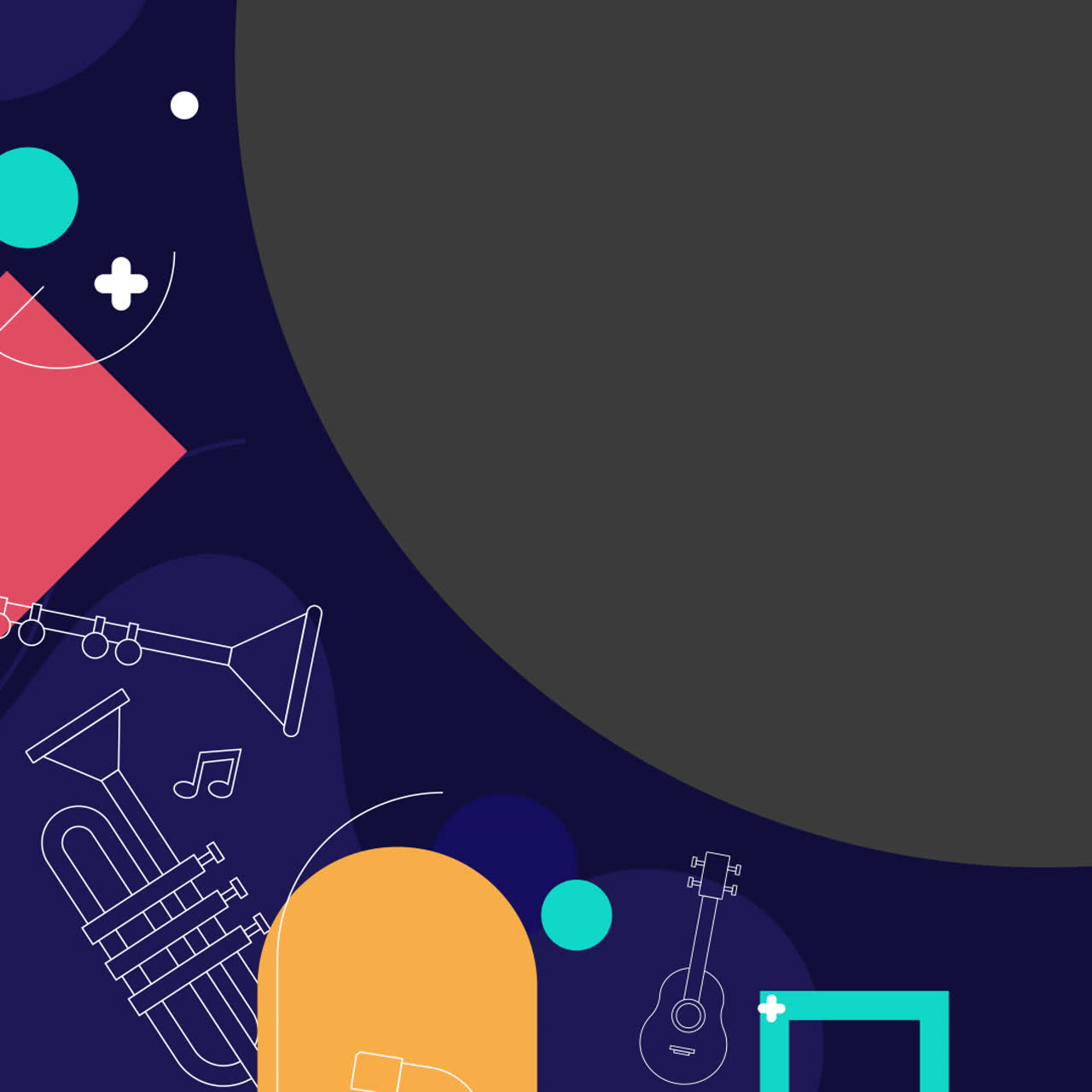 Abstract Musical Instrument Themed Background