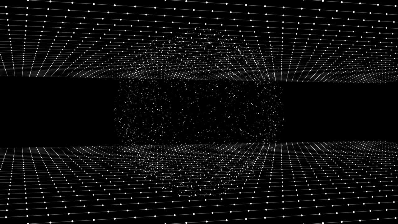 animación 3d del planeta en la cuadrícula global de la red cibernética futurista que muestra el flujo de datos.