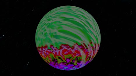 bola de energía de fantasía con una transición de color texturizada. animación de bucle.