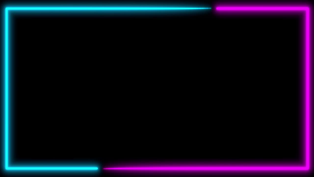 fondo de neón con pantallas de marco led. azul abstracto fluorescente, color púrpura. animación en bucle 4k