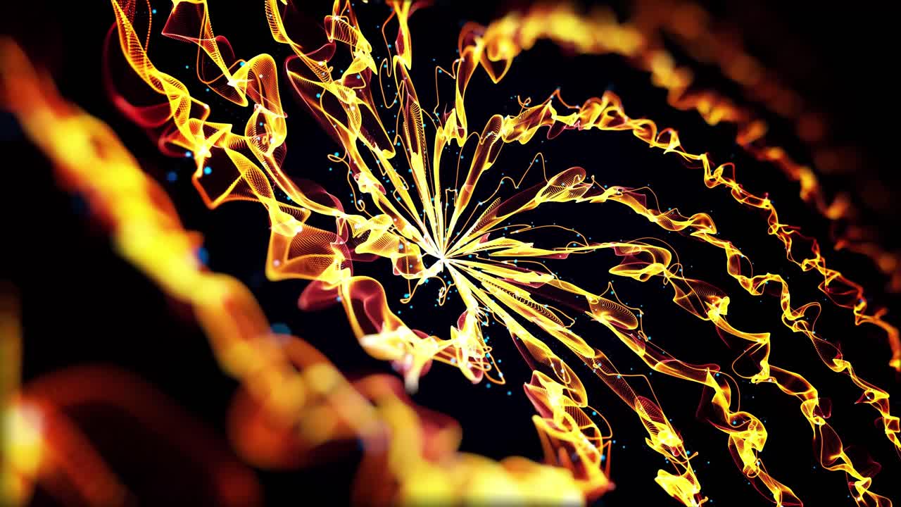 Abstract 3D Render of a Glowing Spiral