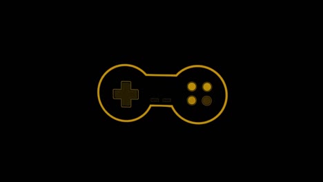 Animation-of-yellow-video-game-logo