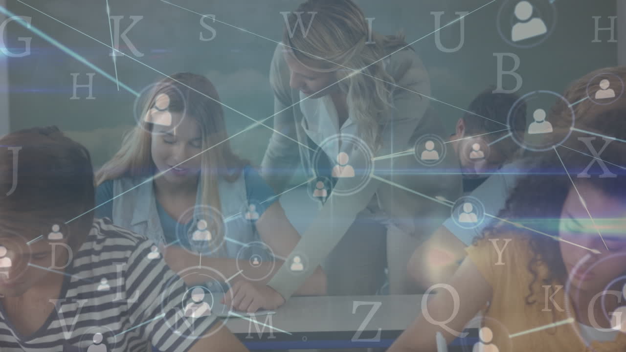 백인 여성 교사와 다양한 학생들의 수업에 대한 연결의 활성화