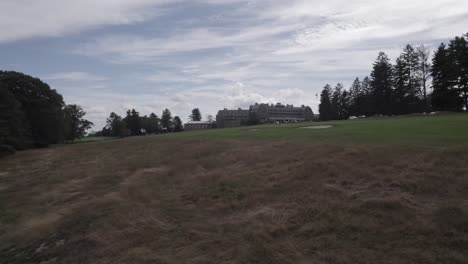 flying drone footage of skytop lodge - skytop, pa