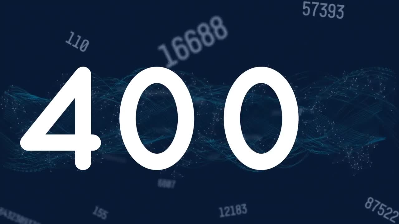 animación de números que se procesan y cambian sobre un fondo azul