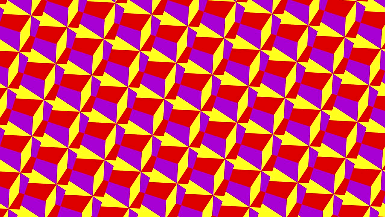 patrón gráfico que cambia rápidamente de color a medida que gira en el sentido de las agujas del reloj y luego en el sentido contrario, creando un efecto hipnótico y estroboscópico.