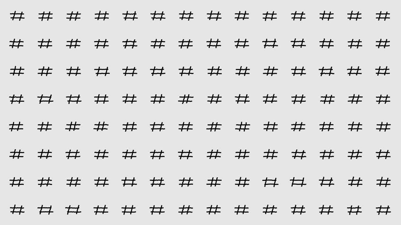 결혼식, 모션 그래픽, 타이포그래피, 생일 초청등에 유용한 애니메이션 해시태그 패턴 배경.