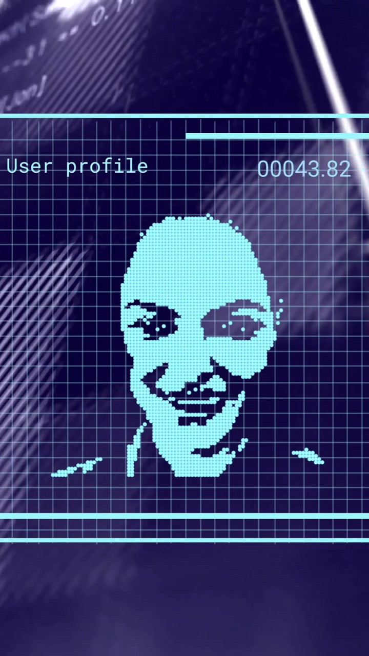 Animation of biometric photo and digital data processing over computer servers
