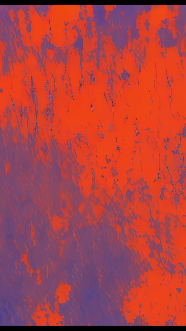 Vertical video: Showing red-orange purple color pattern shifting as black bar appearing then fading