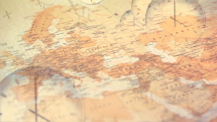 animación del reloj sobre el mapa