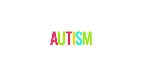 animación de palabras de autismo