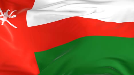 waving  looped flag as  background oman