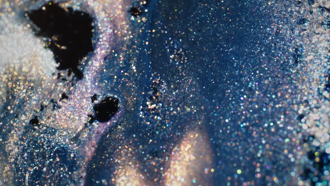 Shimmering Blue and Silver Glitter Texture