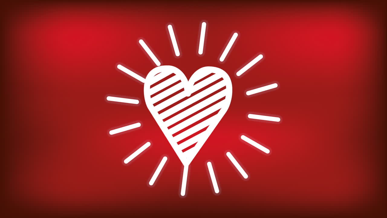 tarjeta de san valentín con animación de amor al corazón