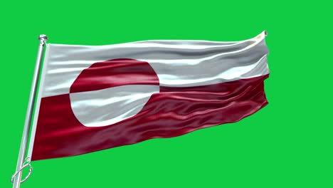 4k highly detailed flag of greenland - greenland flag high detail - national flag greenland wave pattern loopable elements