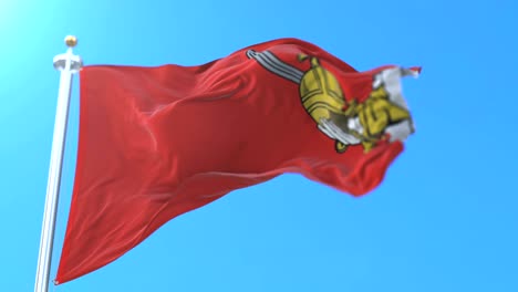 flag of the city and administrative center of vologda, russia. loop