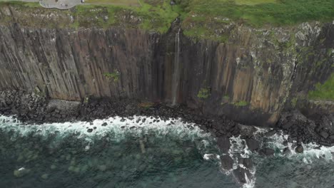 parallax drone disparó cascada de mar que termina en la isla de skye en escocia
