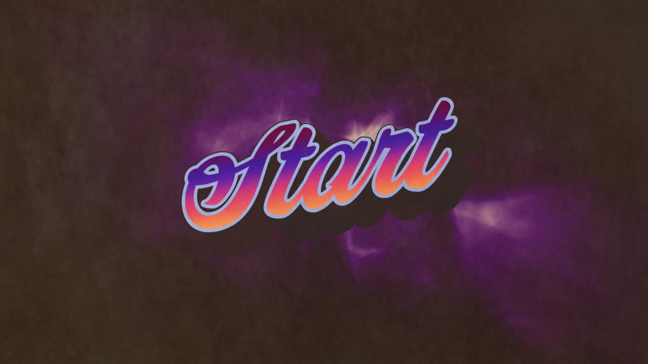 파란색 배경에 다채로운 액체 위에 와우 텍스트의 애니메이션