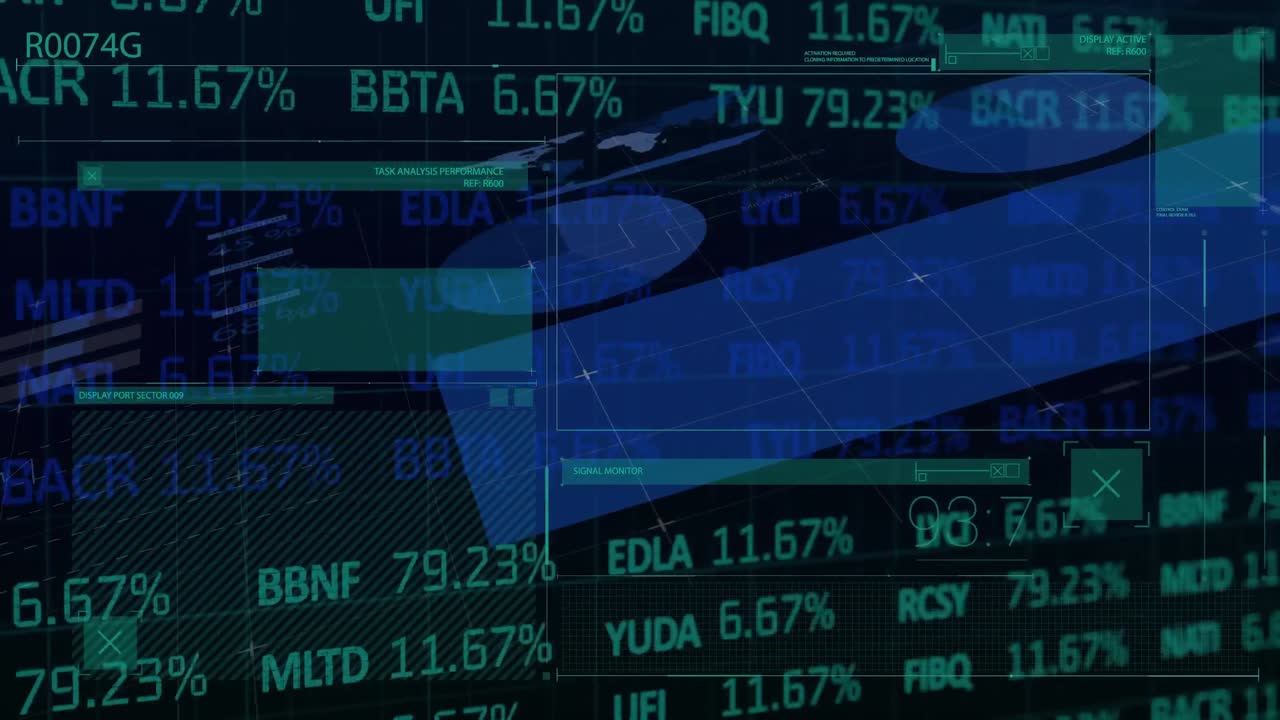 Animation of statistics and financial data processing