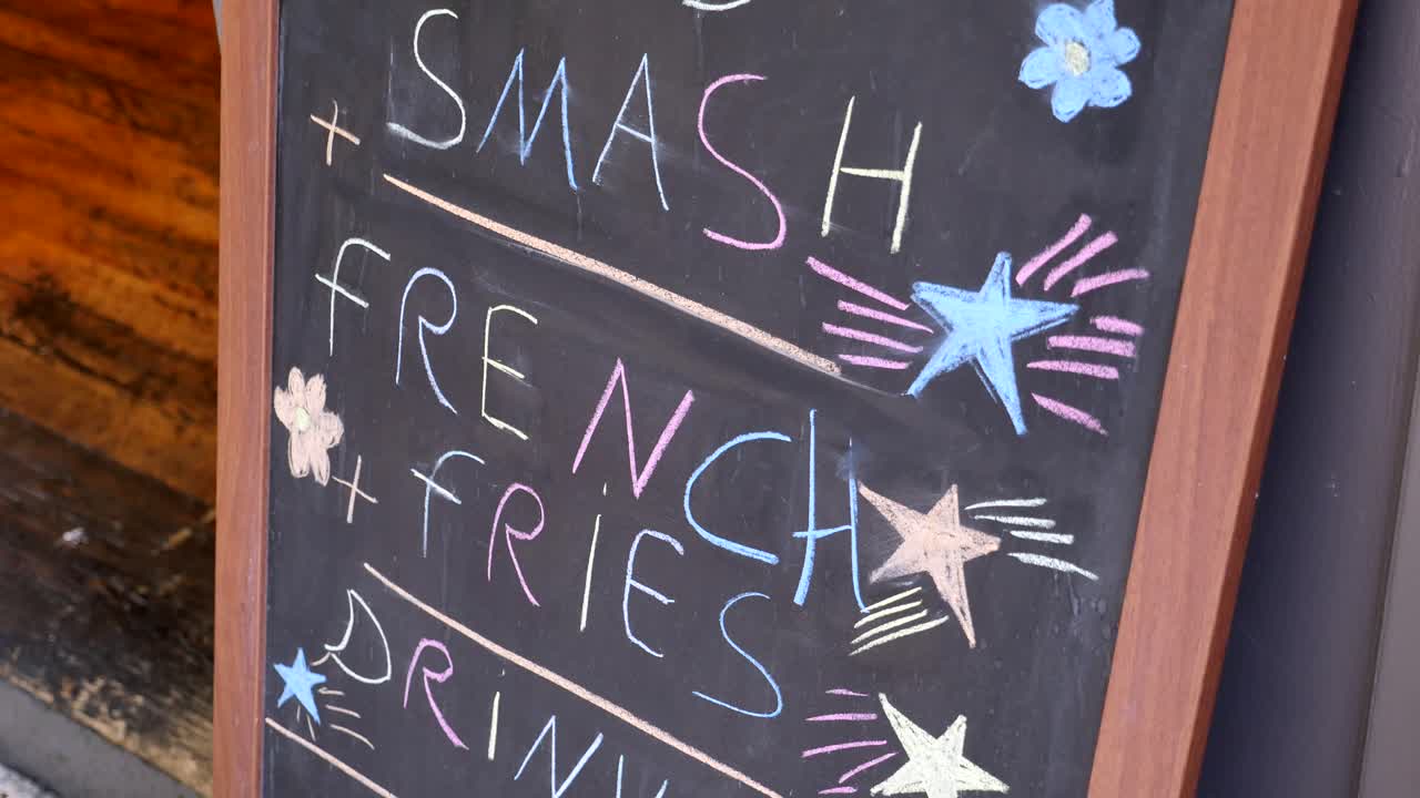 Menu Board with Food and Drink Specials