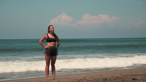 woman on beach