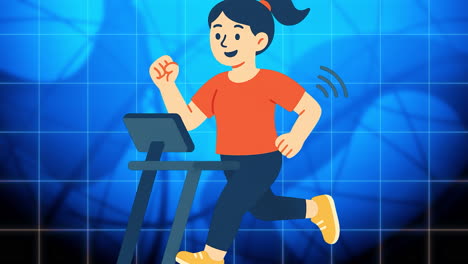 mujer corriendo en la cinta de correr