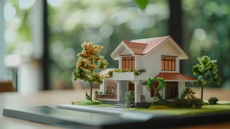 miniature model house display