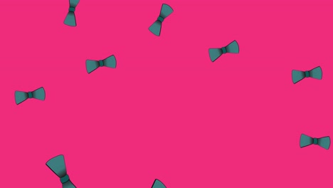 animación de pajaritas que caen sobre un fondo rosa